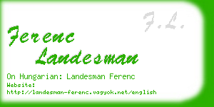 ferenc landesman business card